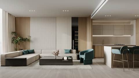Binghatti Aquarise — Living Room