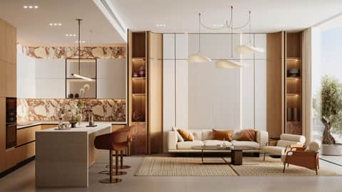 Binghatti Skyflame — Living Room Living Room