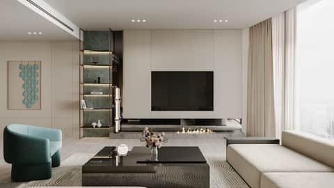 Binghatti Aquarise — Living Room 2
