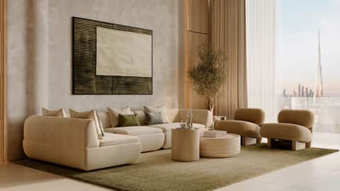Binghatti Skyterraces — Living Room Living Room