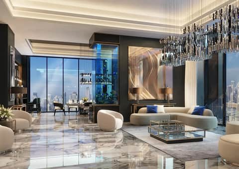 Burj Binghatti Jacob & Co Residences — The Astronomia Sky Mansion Penthouse Living Area